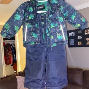 Dinosaur snow jacket and snow pants